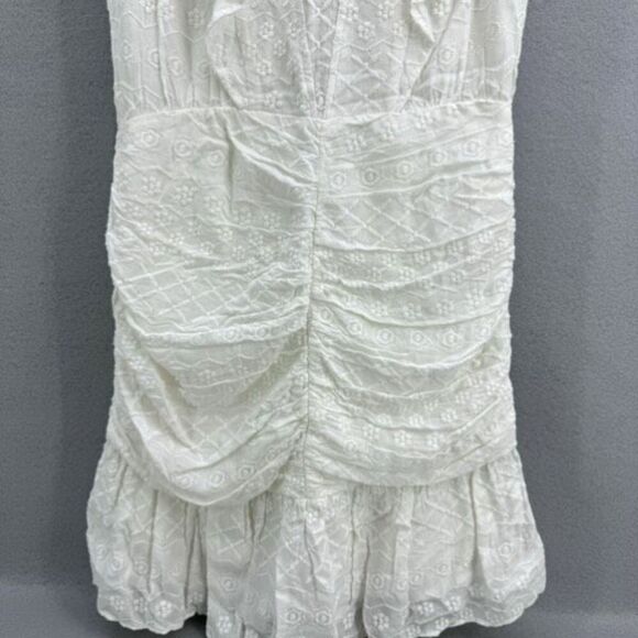 NWT Chelsea & Violet South of France White Ruffle Mini Dress - Picture 8 of 13